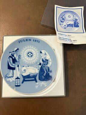 Porsgrund (Norway) Mors Dag 1971 Plate In Box